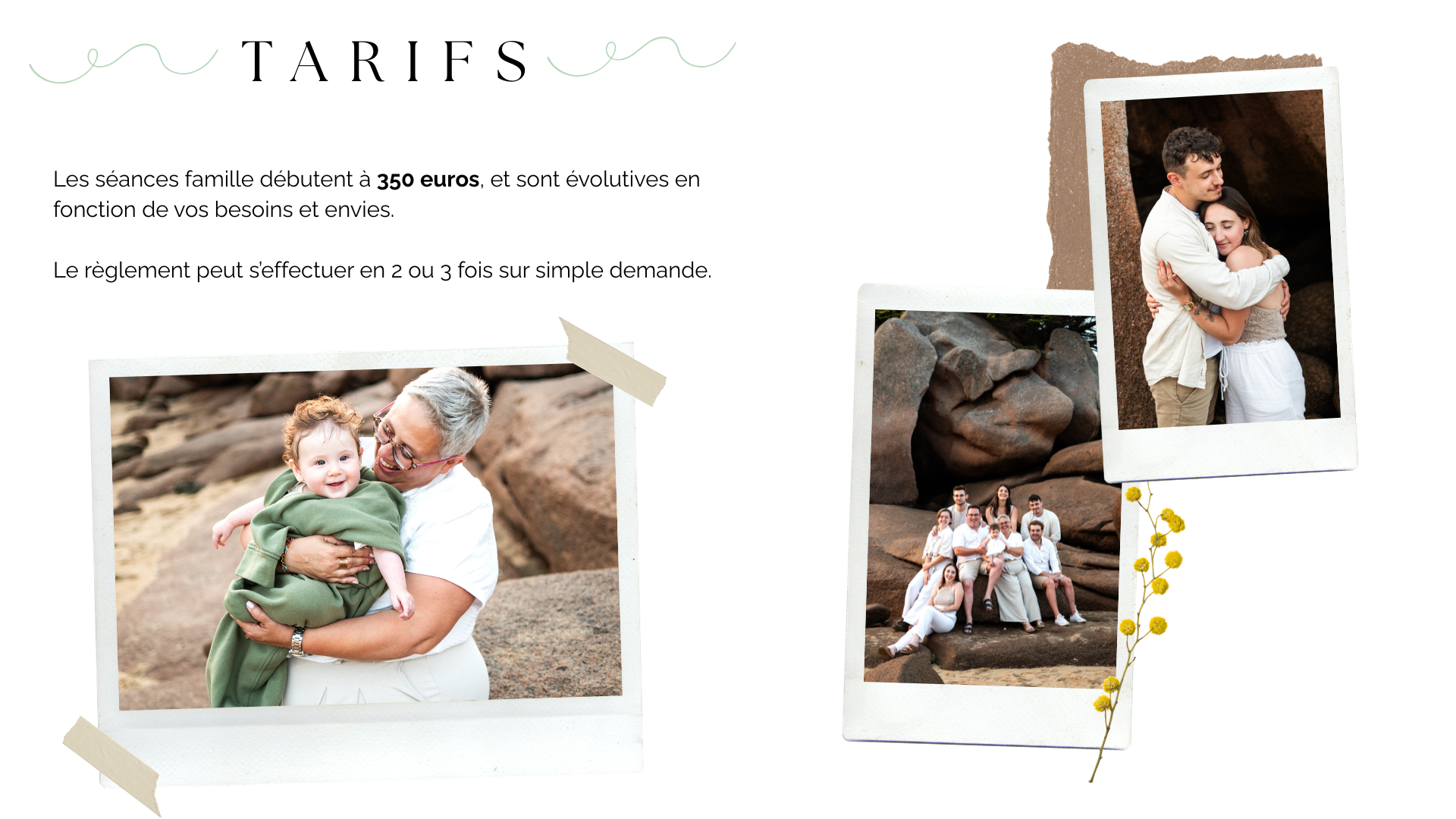 tarifs seance famille dans les cotes d'armor